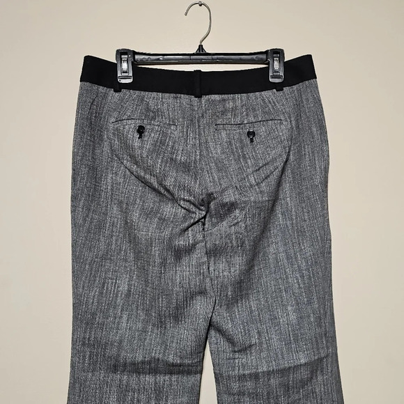 Ann Taylor Loft Julie Dress Pants Women's Size 8 Gray Black Wide Leg Mid Rise - Picture 3 of 6